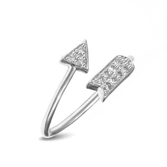 14K Diamond Arrow Ring