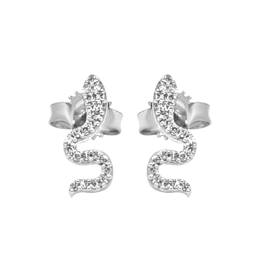 Dazzle with Diamonds: 14K White Gold Studs