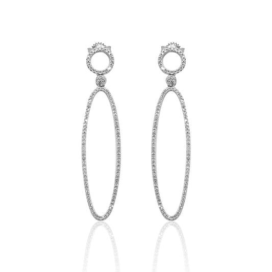 14K White Gold Diamond Earrings: Sparkle with Confidence