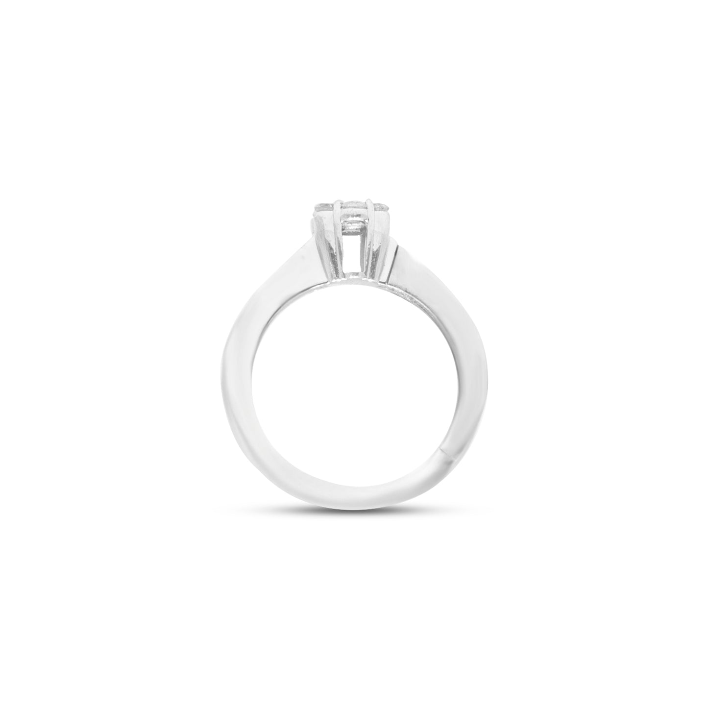 Elegant 14K White Gold Diamond Ladies Ring - IGI Certified, Exquisite Craftsmanship