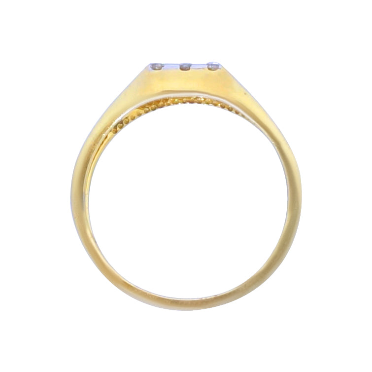Exquisite 14K Gold Men's Diamond Ring - IGI Certified, Superior Craftsmanship