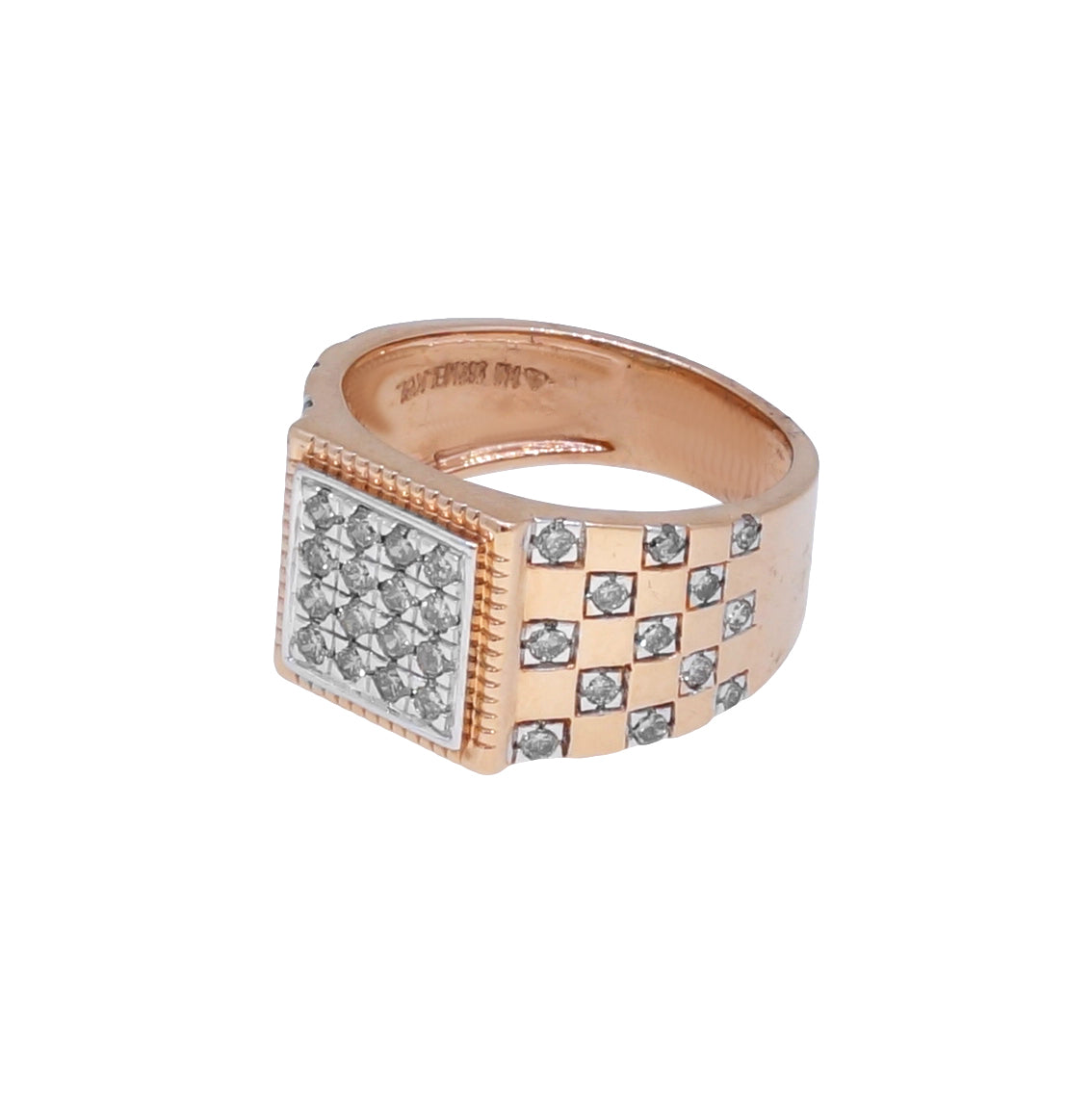 Stylish 14K Rose Gold Men's Diamond Ring - IGI Certified, Exquisite Craftsmanship