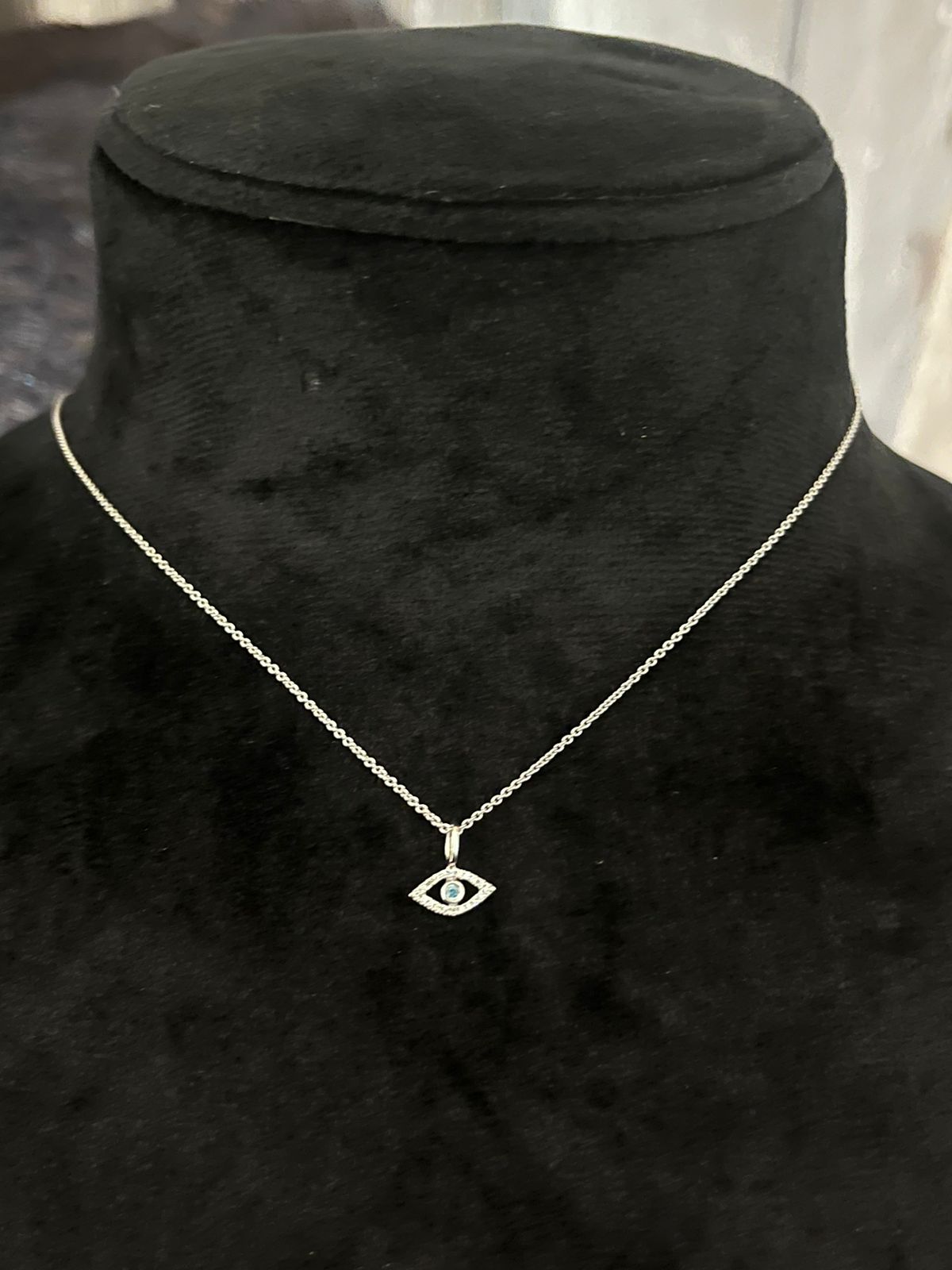 Small Diamond Evil Eye Pendant