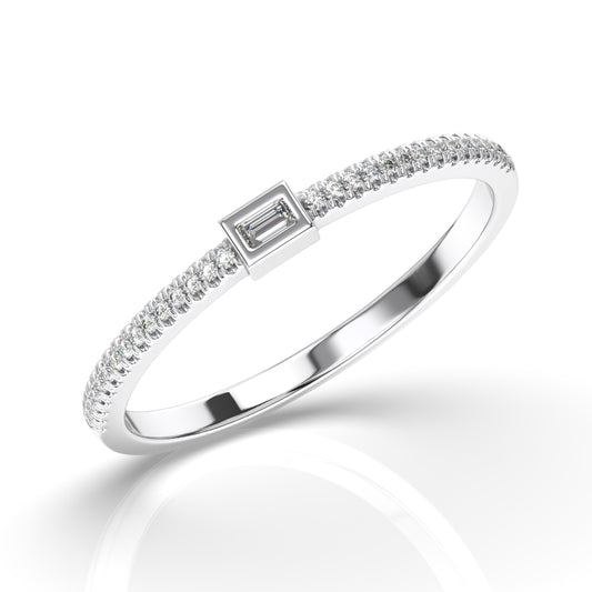 Baguette Diamond Stackable Ring