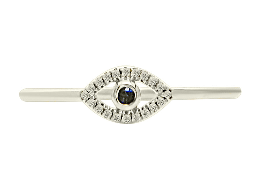 Sterling Silver Evil Eye Ring