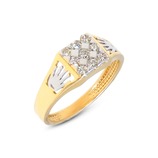 Exquisite 14K Gold Men's Diamond Ring - IGI Certified, Superior Craftsmanship